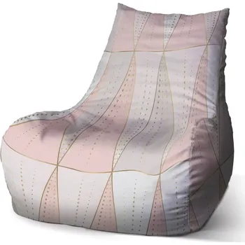 Sedací pytel Sablio Sedací vak Bean Růžovošedé jehlany - 60 x 70 x 70 cm