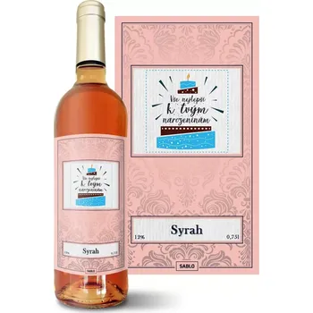 Víno Sablio Růžové víno Vše nejlepší k tvým narozeninám: 0,75 l