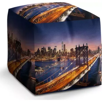 Taburet Sablio Taburet Cube Most v New Yorku: 40x40x40 cm