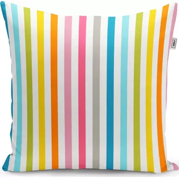 Polštář Sablio Polštář Barevné proužky - 50x50 cm