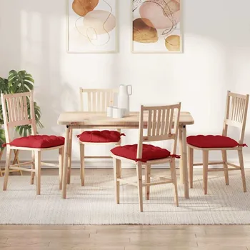 Podsedák Polštáře na sedadla 2 pcs Červená 40 x 40 x 6 cm textil