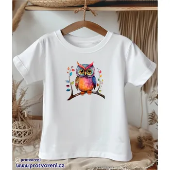 Chlapecké tričko Trička s potiskem Tričko s potiskem, dětské, SOVA NA VĚTVI, 1 ks zvolte VELIKOST trička ZDE:: 9/10 let Beagle