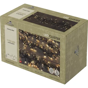 Vánoční dekorace Anna's Collection LED vánoční světýlka s časovačem – kuličky teplá bílá, délka 6,9 m