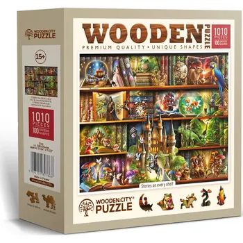Puzzle Wooden City dřevěné puzzle Příběh na každé polici – 1010 dílků
