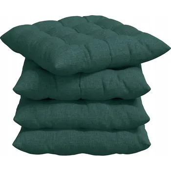 Podsedák Polštáře na sedadla 2 pcs Tmavě zelená 40 x 40 x 6 cm textil
