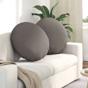 Podsedák Polštáře na sedadla 2 pcs Taupe Ø80 x 29 cm textil