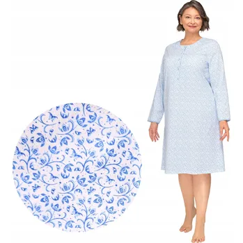 Dámské noční prádlo Dámská bavlněná Košile Martel , dlouhý rukáv, nad kolena noční velikost XXL
