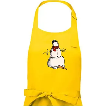 Kuchyňská zástěra Sněhulák se spadlým nosem - Pánská zástěra na vaření - Univerzální velikost ( Žlutá )