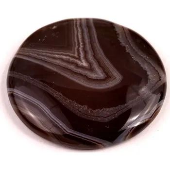 Přírodní kámen Kabošon Black Banded Agate č.7838 (34x6mm)