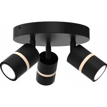 Stropní svítidlo stropní svítidlo LED nastavitelná 3x Gu10 černé dřevo