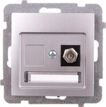 Elektrická zásuvka Anténní zásuvka nástěnná Ospel stříbrná