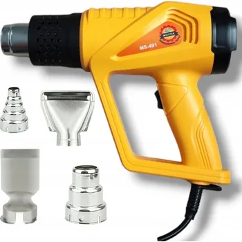 Horkovzdušná pistole HORKOVZDUŠNÁ PISTOLE ELEKTRICKÁ S REGULACÍ, 2 RYCHLOSTI, 2400W, 600°C + 4 TRYSKY, KUFŘÍK, VÝKONNÁ