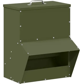 Krmítko pro ptáka Krmítko pro slepice, olivově zelené, 20 x 25 x 35 cm