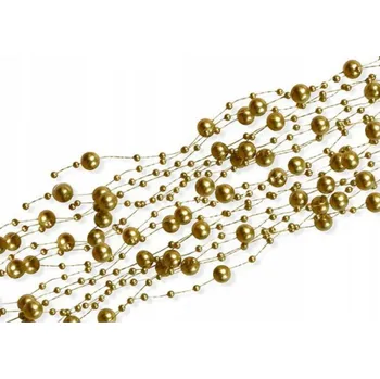 Perlová girlanda Perličky Zlaté Svatba Křest Svaté Přijímání 6,5 m 130 cm x 5ks