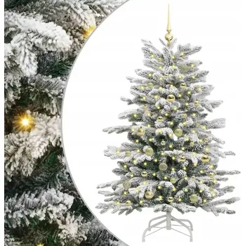 Vánoční stromek Umělý Skládací Vánoční Strom Bílá 150 cm PE a PVC