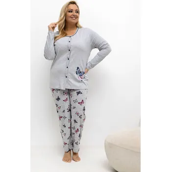 Pánské pyžamo DU PI pyžamo FP 504.17 šedé 3XL