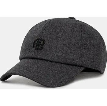 Kšiltovka Vlněná kšiltovka Anine Bing jeremy šedá barva, A.12.11385, ONE SIZE, 90X