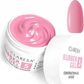 Lak na nehty CLARESA STAVEBNÍ GEL HUSTÝ NA NEHTY RUBBER GEL 5 STŘEDNÍ RŮŽOVÁ FIALOVÁ 45g