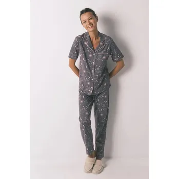 Bavlněná pyžamová souprava women'secret 3792069 šedá 90X, vel. XS