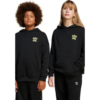 Chlapecká mikina Dětská bavlněná mikina adidas Originals x Smiley World JD0428 černá 99X, vel. 176