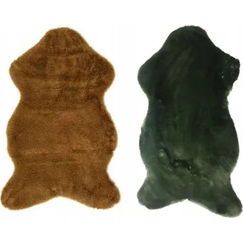 Koberec Home Textiles DEKORATIVNÍ PŘEDLOŽKA Z UMĚLÉ KOŽEŠINY 50X90 CM - BARVA Hnědá 50x90 cm