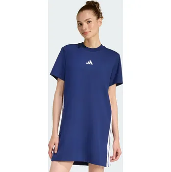 Dámské šaty ADIDAS ESSENTIALS 3-STRIPES TEE DRESS XL BÍLÁ|MODRÁ