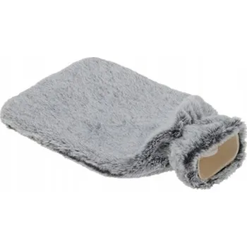 Termofor Gumová termoláhev s kožešinovým obalem šedá 1,75 l