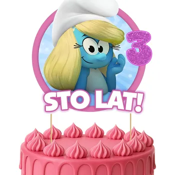 Obraz TOPER NA DORT TOPPER ŠMOULOVÉ PŘÍŠERKY 3 ROKY DĚTI NAROZENINY