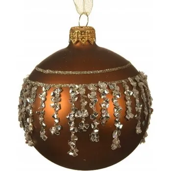 Vánoční dekorace Zdobená Vánoční Koule vánoční koule 8 cm, 1 ks