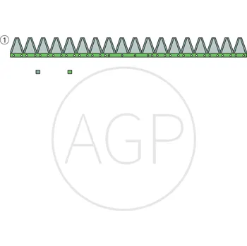 Pracovní nůž Nůž žací lišty ESM o délce 810 mm s počtem 16 čepelí