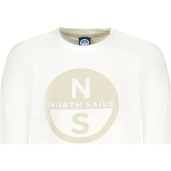Pánské tričko NORTH SAILS LONG-SLEEVED T-SHIRT FOR KIDS, WHITE North Sails bílá | krémová 3473733