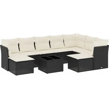 Sedací souprava Modulární sedací souprava z PE ratanu, černá, rozměry: 62x62x69 cm