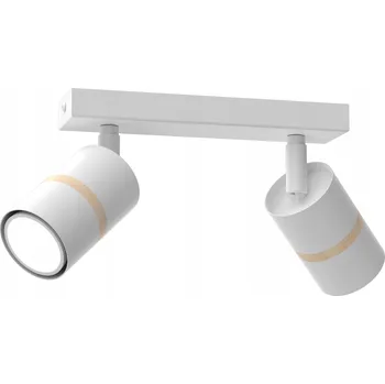 Stropní svítidlo stropní svítidlo nastavitelná lišta 2x GU10 bílá dřevo