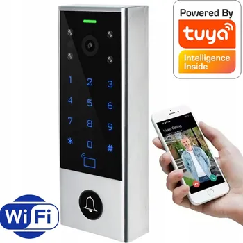 IP kamera Video vrátník Zámek s kódem RFID karta Otevření branky Záznam na SD TUYA WIFI