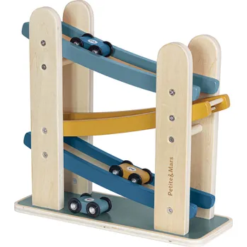 Petite & Mars Hračka dřevěná závodní dráha Milky Way Wood of Mars 18m+ Cosmic Blue Petite&Mars