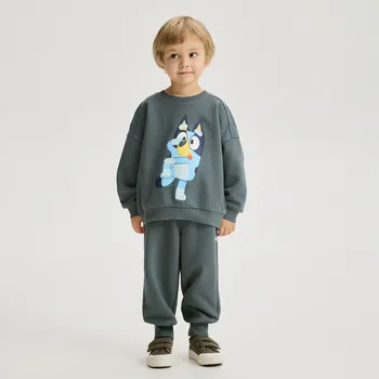 Chlapecká mikina Reserved - Bluey bavlněná souprava - tmavě šedá - 074FO-90X - 074FO-90X-98