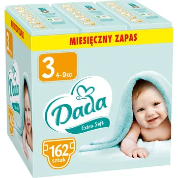 jednorázová plena Na jedno použití pleny Dada Extra Soft 3 4-9 kg 162 ks