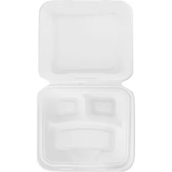 Jednorázové nádobí Krabička s menu z cukrové třtiny 1l, 22x20x4, 9 Cm 50 Ks