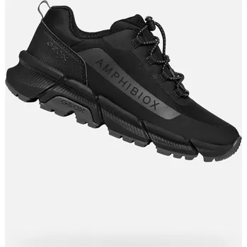 Pánská obuv GEOX Dětské tenisky Geox Flexyper Plus ČERNÁ|ŠEDÁ