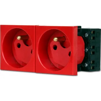 Elektrická zásuvka Zásuvka 2M elektrická dvojitá s dětskou pojistkou