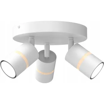 Stropní svítidlo stropní svítidlo LED nastavitelná 3x Gu10 dřevo bílá