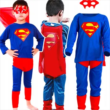 Karnevalový kostým KOSTÝM SUPERMAN PŘEVLEK SUPERMANA PRO CHLAPCE KOSTÝM NA PLES PLÁŠŤ
