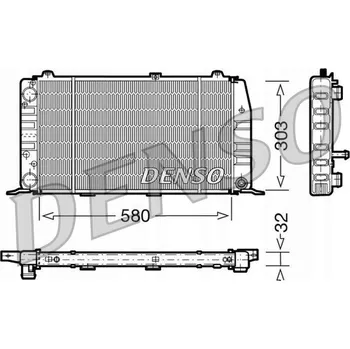 Chladič motoru Denso DRM02010 Chladič, chlazení motoru
