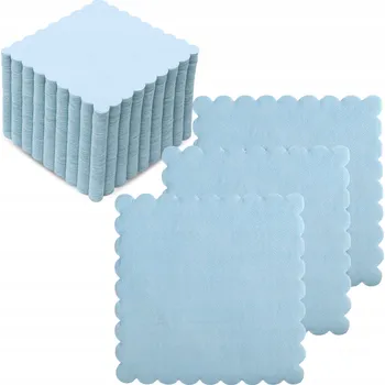 Papírový ubrousek PAPÍROVÉ UBROUSKY MODRÉ ZOUBKOVANÉ GASTRONOMICKÉ 15x15cm 200ks