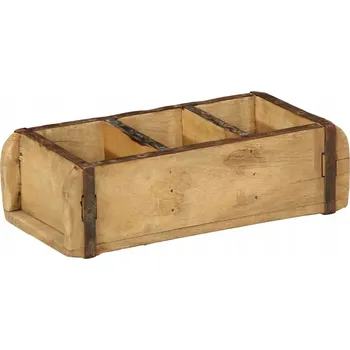 Podnos Hnědý 30 x 14 x 9 cm Masivní Recyklované Dřevo