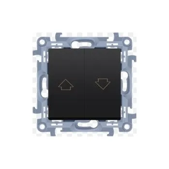 vypínač Spínač jednoduchý žaluziový Simon 10 modul černý matný