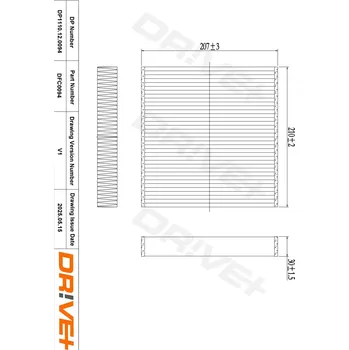 Ventilátor topení a klimatizace Kabinový (pylový) filtr DRIVE+ DP1110.12.0094