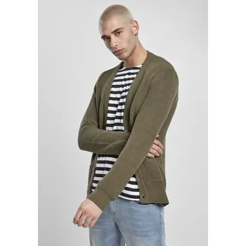 Pánský svetr Boxy Cardigan - olive L