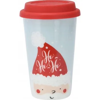 Porcelánový hrnek s víčkem na horké nápoje 350 ml