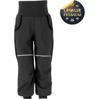 Chlapecké kalhoty Crawler Softshellové kalhoty zateplené s fleecem dětské Černá Velikost: 110-116/122